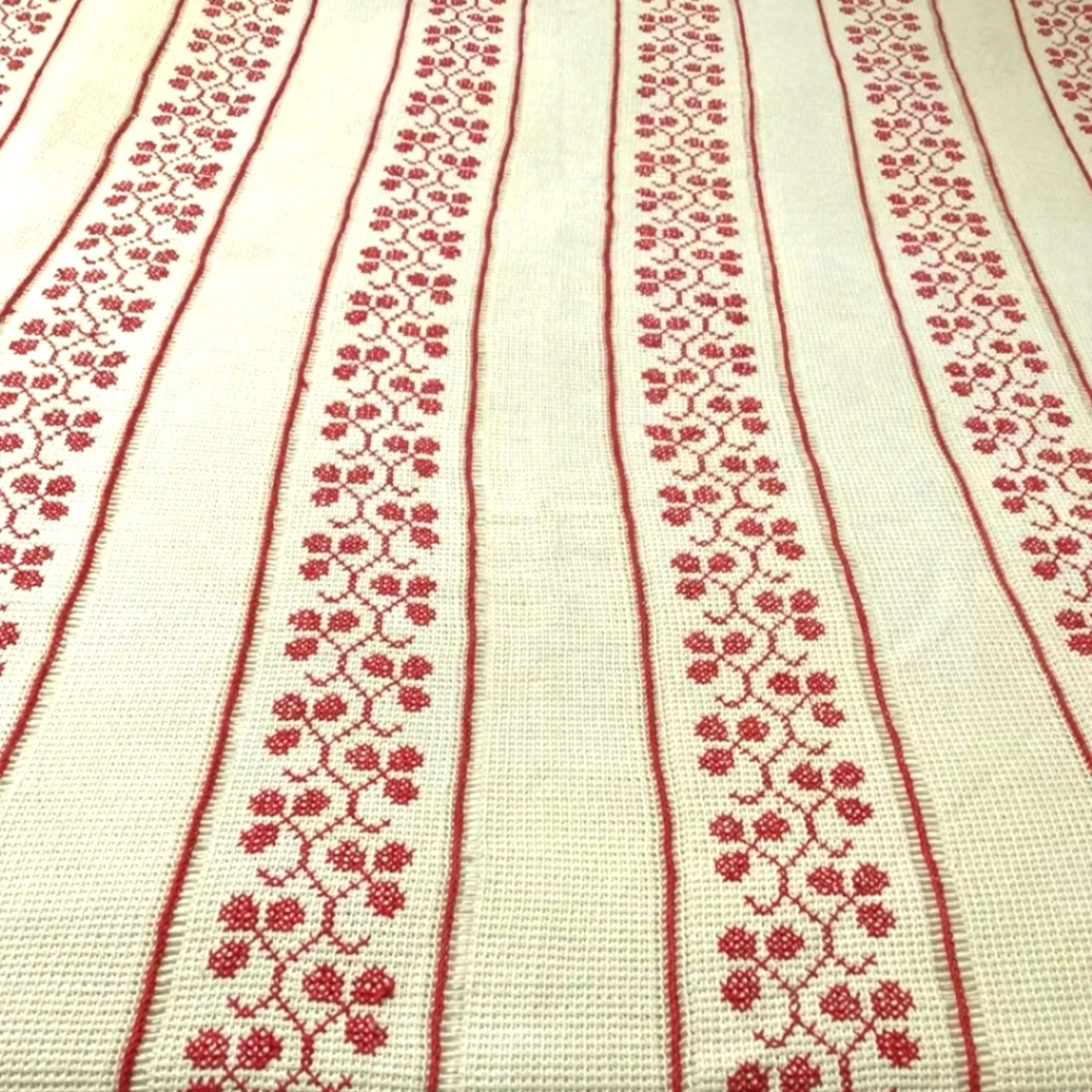 COPY - 🥀Vintage ❤Handcrafted Embroidered & Crocheted Throw, Coverlet❤ - Picture 7 of 7